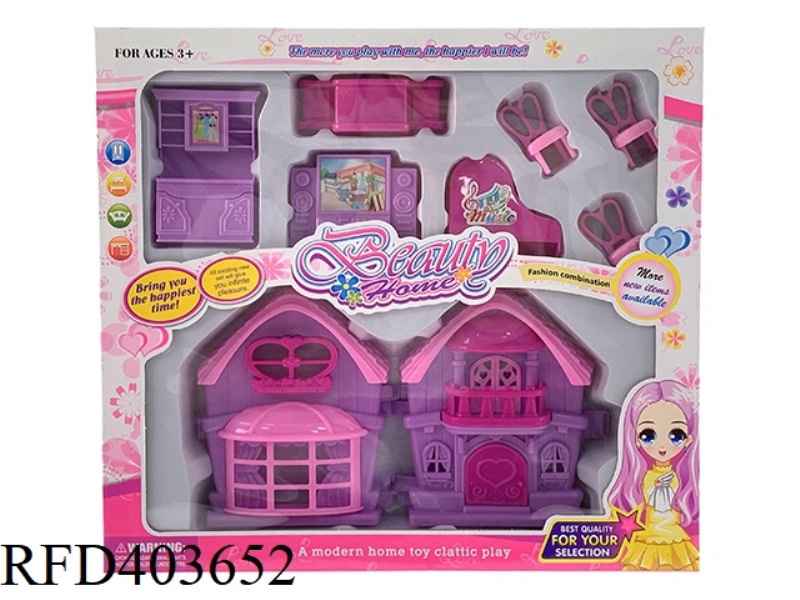 DIY BOY AND GIRL PLAY HOUSE VILLA FURNITURE