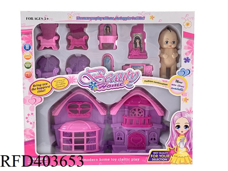 DIY BOY AND GIRL PLAY HOUSE VILLA FURNITURE