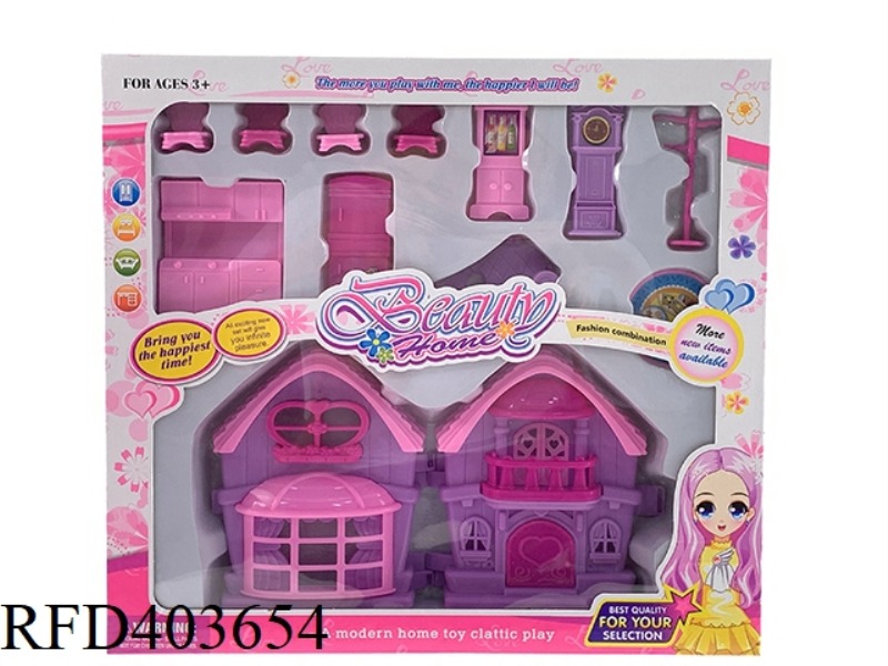 DIY BOY AND GIRL PLAY HOUSE VILLA FURNITURE