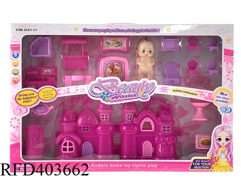 DIY BOY AND GIRL PLAY HOUSE VILLA FURNITURE