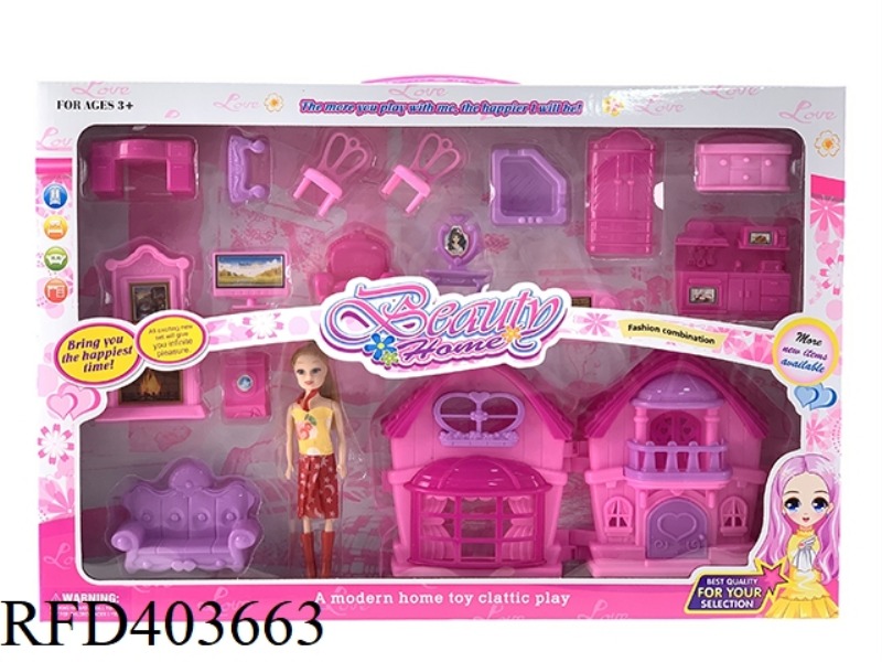 DIY BOY AND GIRL PLAY HOUSE VILLA FURNITURE