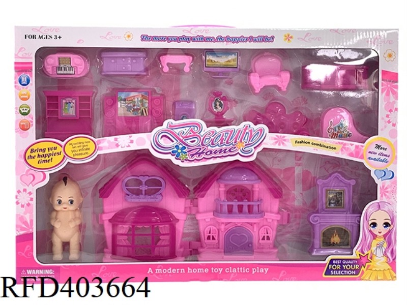 DIY BOY AND GIRL PLAY HOUSE VILLA FURNITURE