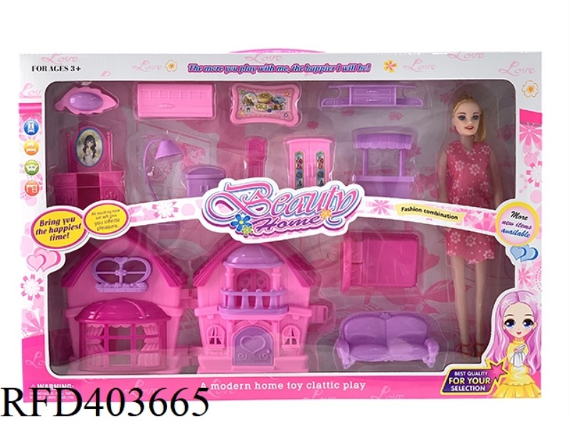 DIY BOY AND GIRL PLAY HOUSE VILLA FURNITURE