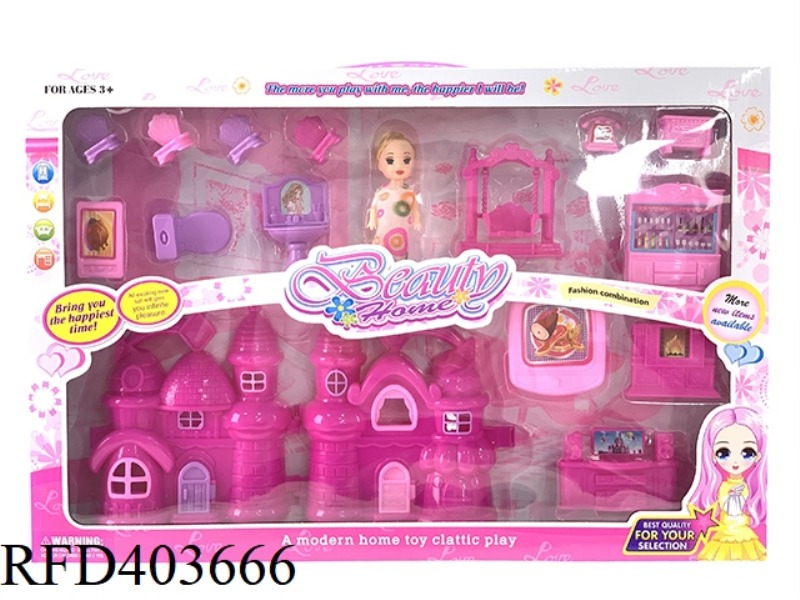 DIY BOY AND GIRL PLAY HOUSE VILLA FURNITURE