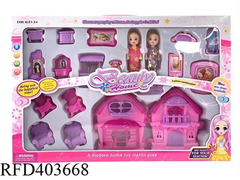 DIY BOY AND GIRL PLAY HOUSE VILLA FURNITURE