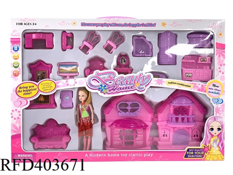 DIY BOY AND GIRL PLAY HOUSE VILLA FURNITURE