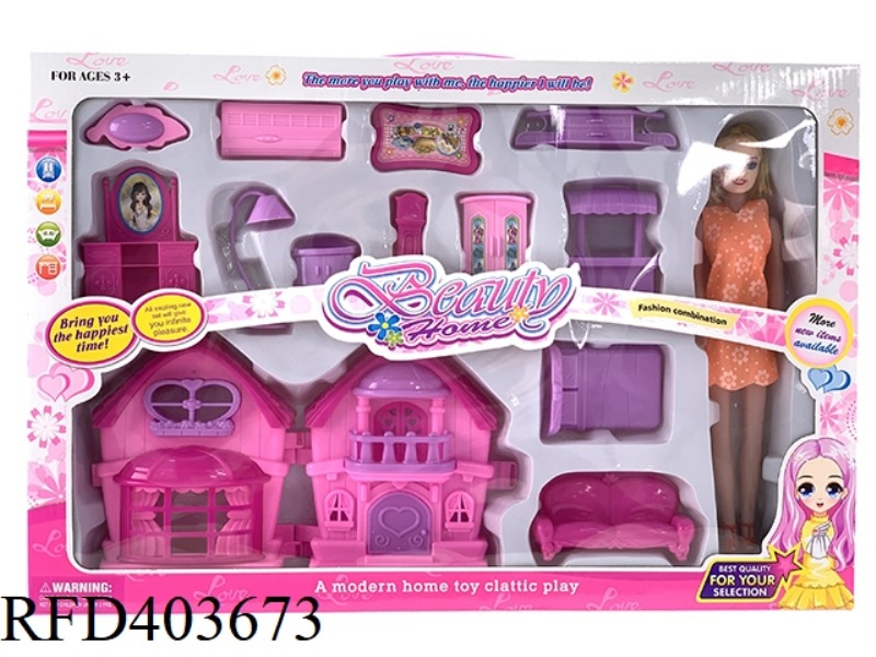 DIY BOY AND GIRL PLAY HOUSE VILLA FURNITURE