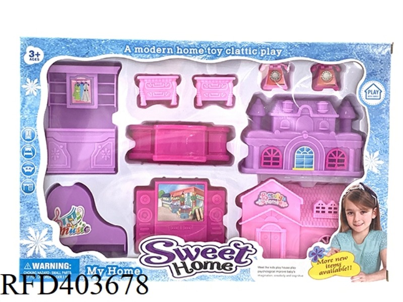DIY BOY AND GIRL PLAY HOUSE VILLA FURNITURE