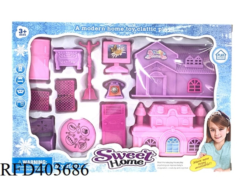 DIY BOY AND GIRL PLAY HOUSE VILLA FURNITURE