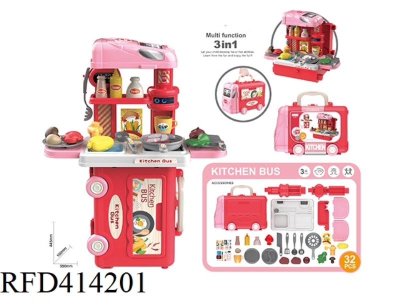 3 IN 1 KITCHEN BUS 32PCS