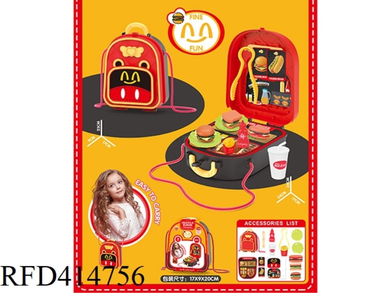 SHOULDER BAG BURGER SHOP THEME + SELLING DESK 15PCS
