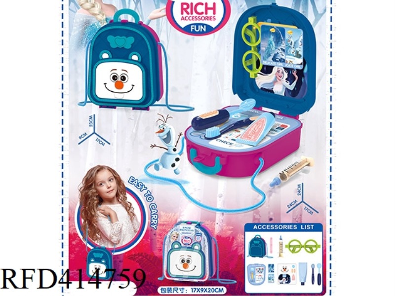 SHOULDER BAG ICE AND SNOW PRINCESS THEME + MEDICAL TABLE 11PCS
