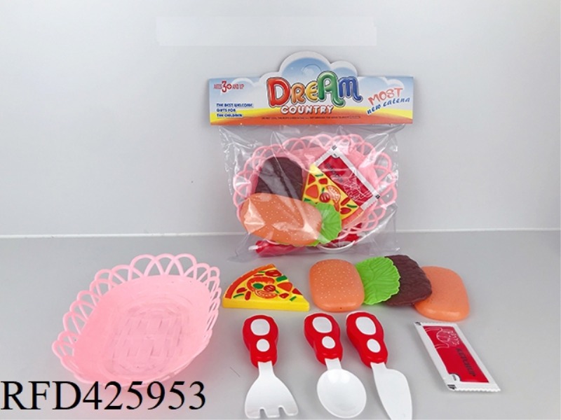 PLAY HOUSE BURGER SET (INCLUDING BASKET)