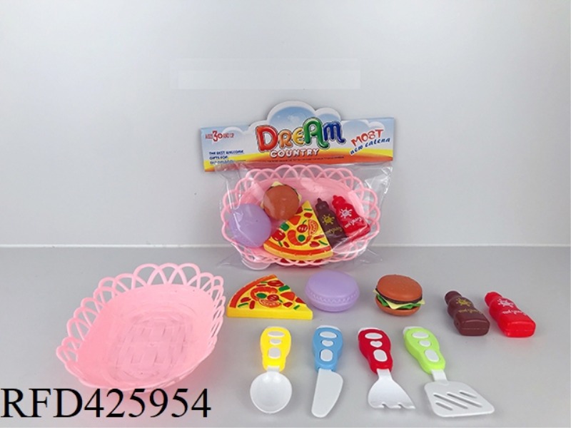 PLAY HOUSE BURGER SET (INCLUDING BASKET)