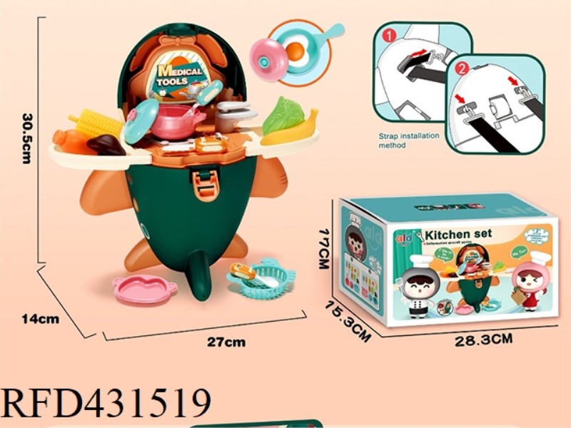 STORAGE TABLEWARE PLAY HOUSE PLANE