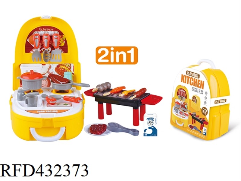 29PCS KIDS BBQ BBQ BACKPACK TOYS