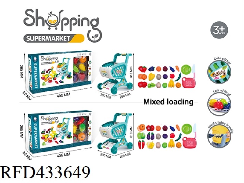 SHOPPING CART (FRUIT / VEGETABLE THEME)