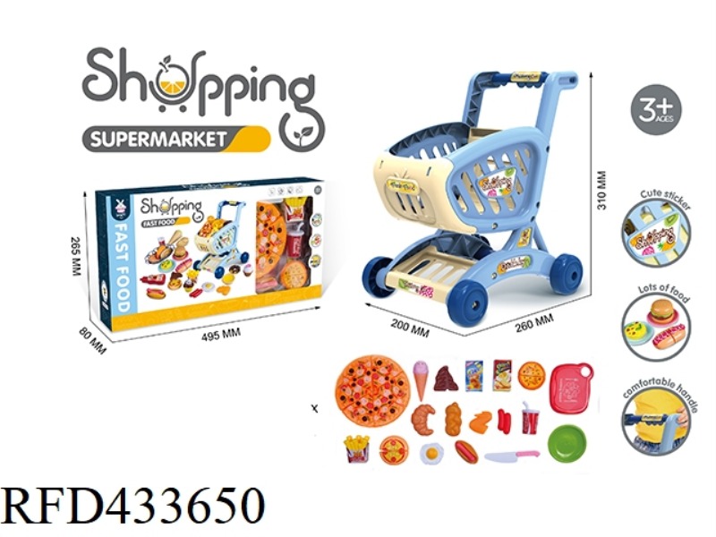 SHOPPING CART (PIZZA FAST FOOD THEME)