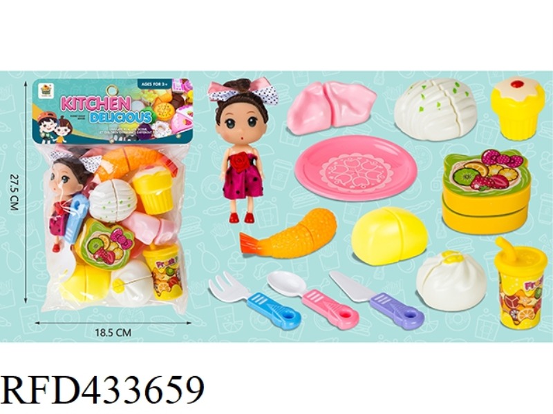 PRINCESS BARBIE (NUTRITIOUS BREAKFAST CHEROKEE 19 PIECE SET)
