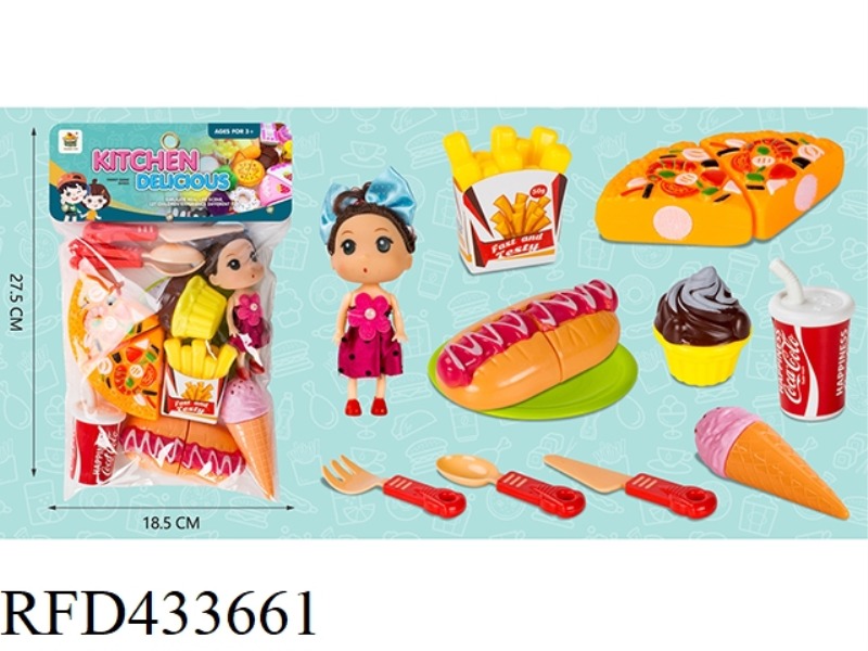 PRINCESS BARBIE (17 PIECE PIZZA FAST FOOD CUTLERY SET)