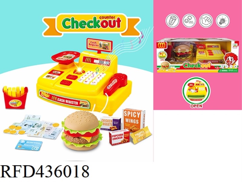 LIGHT VOICE CASH REGISTER HAMBURGER SET
