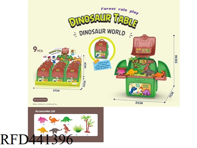 BAG DINOSAUR STORAGE DESK (9PCS)