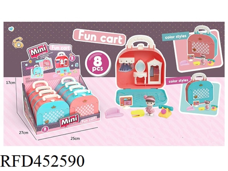 HANDBAG WITH ERASER 8PCS