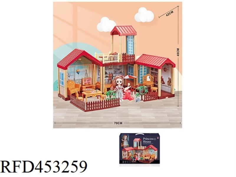 SELF-INSTALLED VILLA + 1 6-INCH BARBIE + SCOOTER