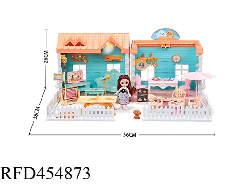 SELF-INSTALLED VILLA ROOF WITH LIGHTS + 1 4.5-INCH JOINT DOLL