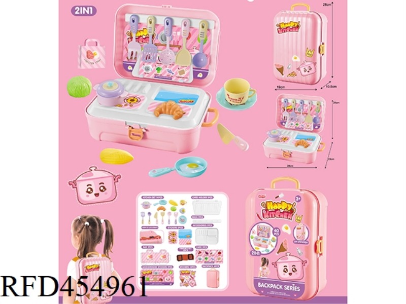 GIRLS TABLEWARE BACKPACK SET