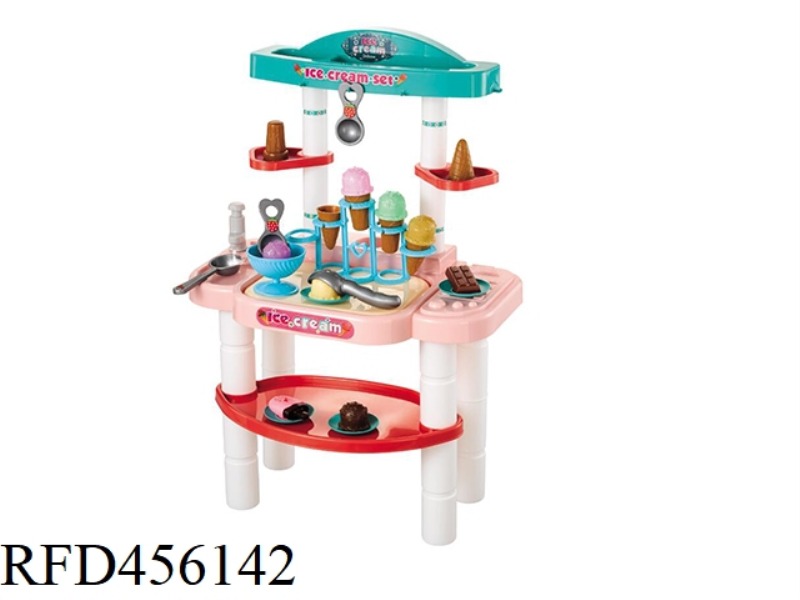 ICE CREAM TABLE (MANUAL WATER OUTLET FROM FAUCET) 37PCS