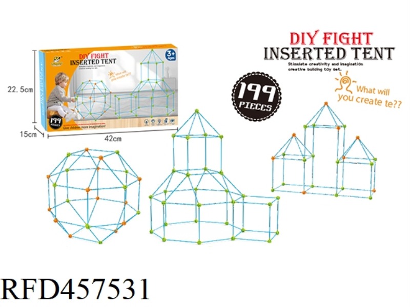 199PCS POLYGON DIY TENT