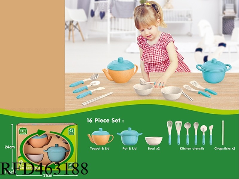 WHEAT STRAW TABLEWARE (16PCS)