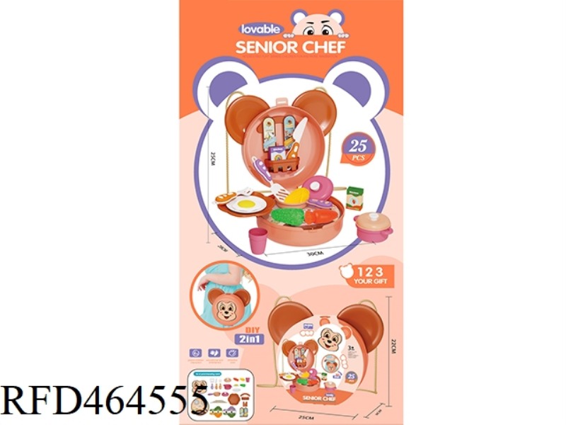 CARTOON TABLEWARE SHOULDER BAG