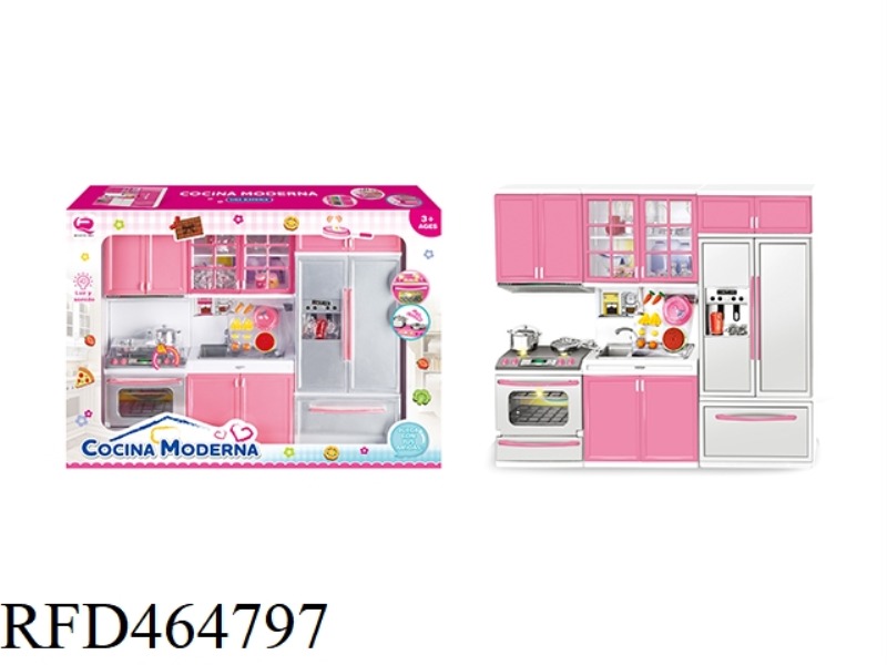 WESTERN PINK THREE IN ONE FASHION KITCHEN COMBINATION
