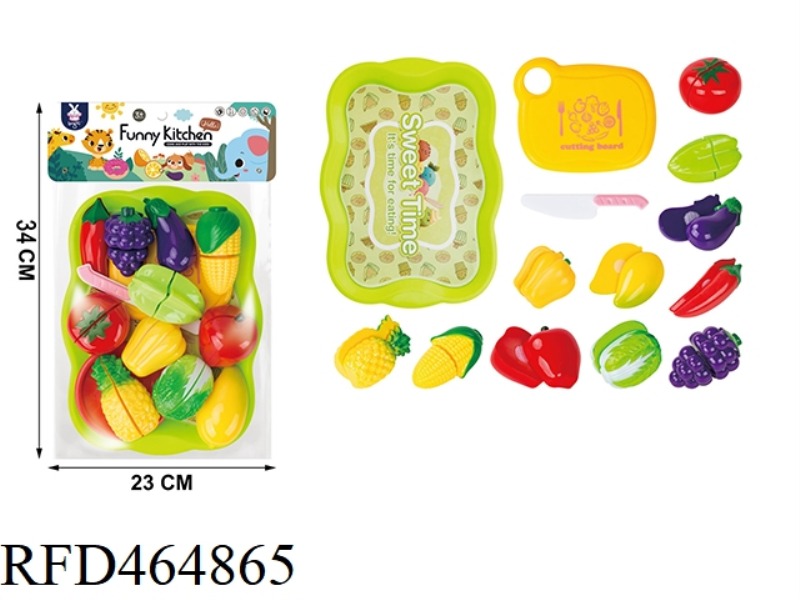 PLAY JIAJIA ABS FRUIT AND VEGETABLE CUTTING MUSIC SET OF 25 PIECES