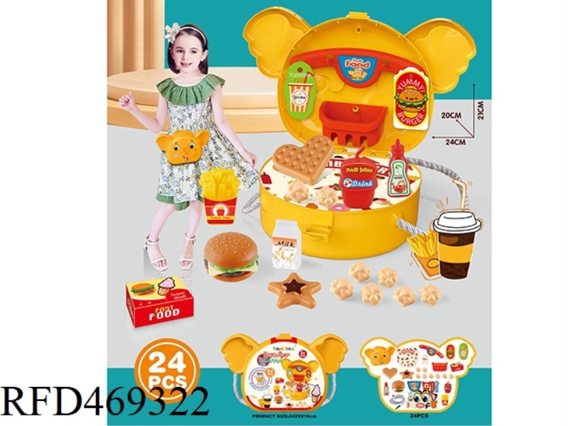 FAMILY FLYING ELEPHANT HAMBURGER SHOULDER BAG