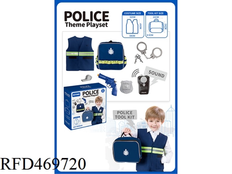 POLICE SCHOOLBAG WITH POLICE UNIFORM AND EQUIPMENT