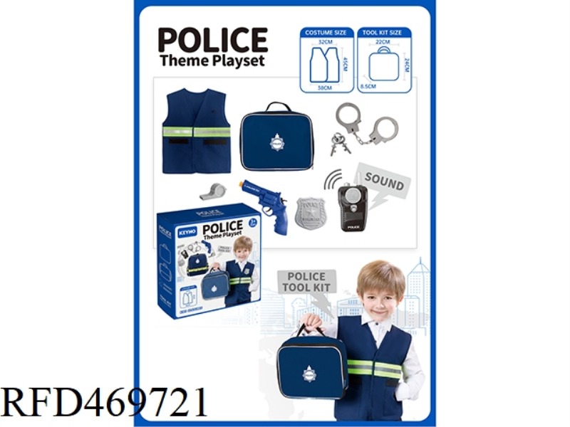 POLICE HANDBAG WITH POLICE UNIFORM AND EQUIPMENT