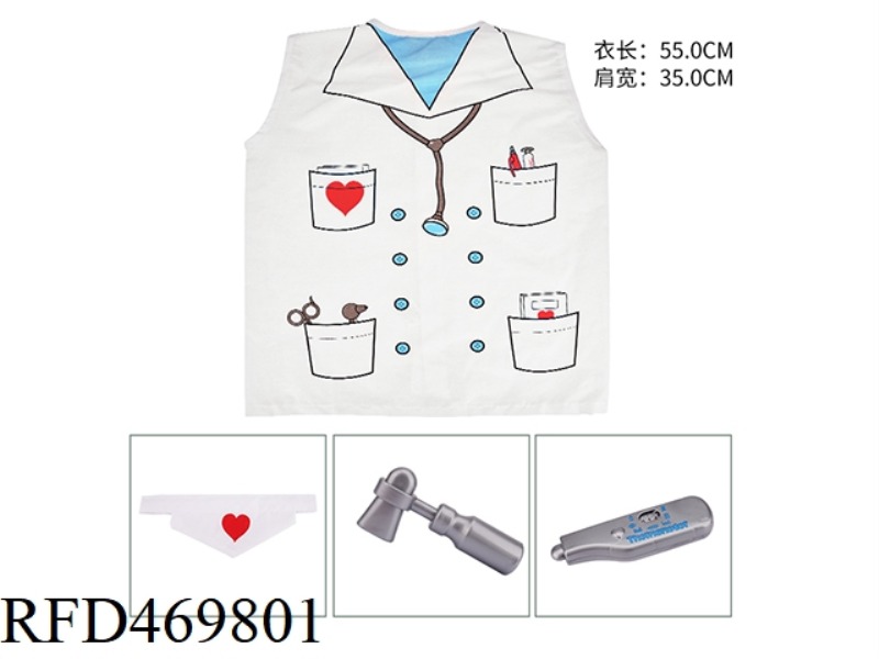 DOCTOR PARTY COSTUME (WITH GLASSES, NEEDLES)