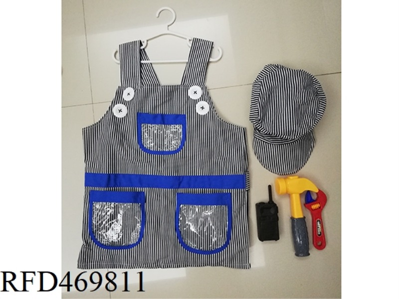 RAILROAD WORKER SUSPENDER SUIT