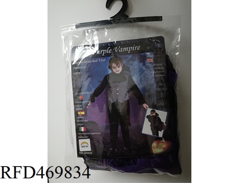 PURPLE ROBE VAMPIRE PRINCE (TOP PANTS CAPE)