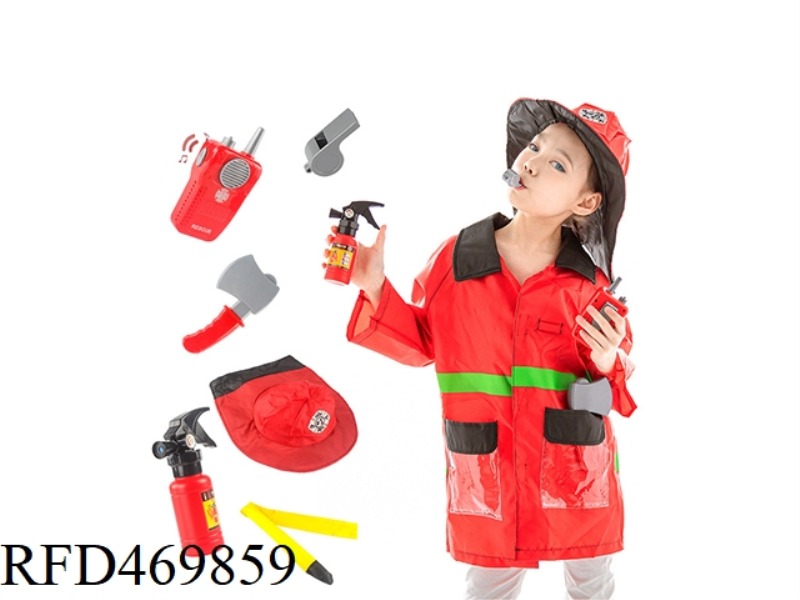 KN563 LONG SLEEVE FIRE SUIT WITH MUSIC WALKIE TALKIE