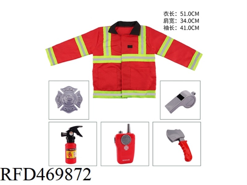LONG SLEEVE FIRE SUIT WITH MUSIC WALKIE TALKIE