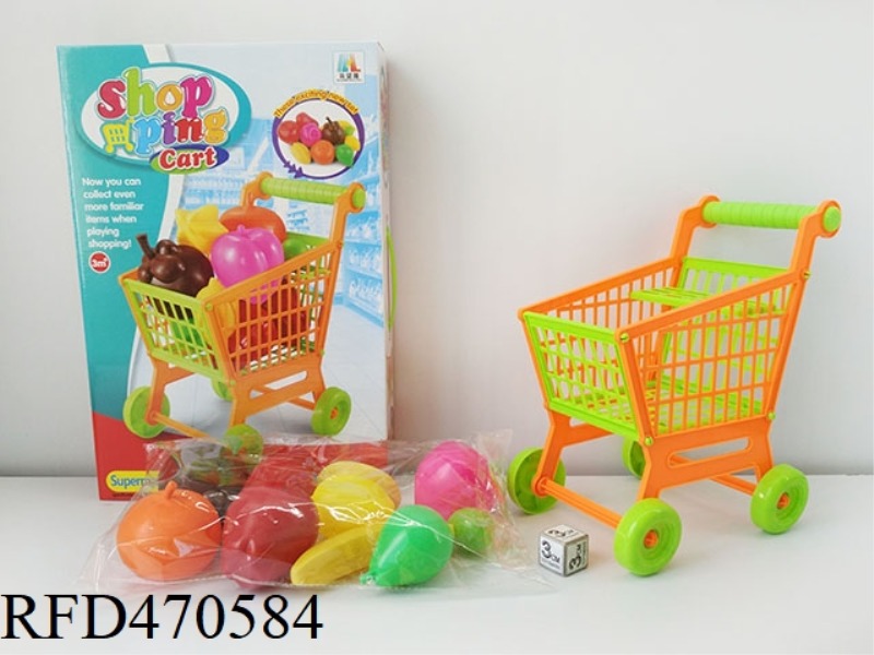 SHOPPING CART WITH FRUIT 10PCS