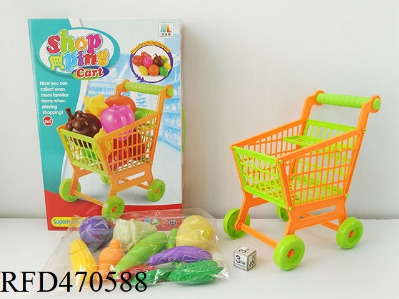SHOPPING CART WITH VEGETABLES 11PCS