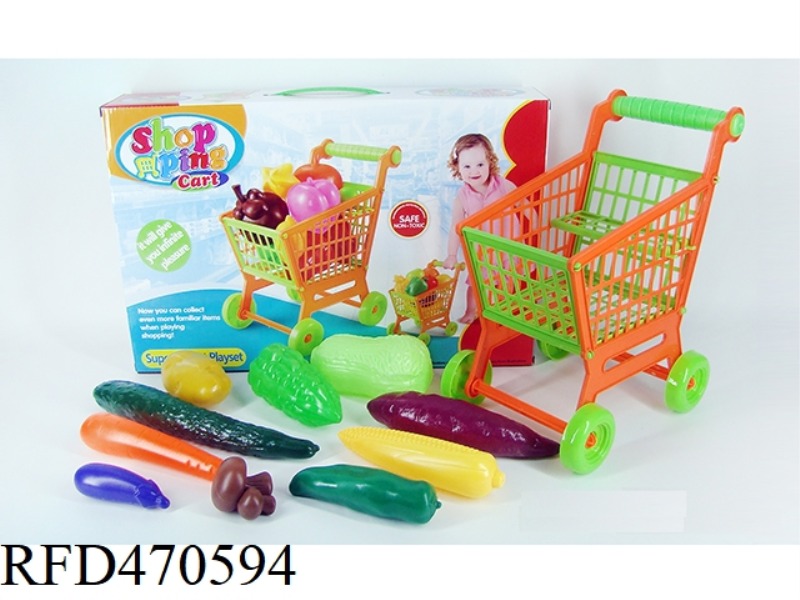 SHOPPING CART WITH VEGETABLES 10PCS