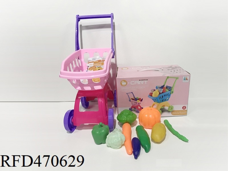 SHOPPING CART WITH VEGETABLES 9PCS