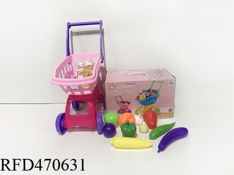 SHOPPING CART WITH VEGETABLES 10PCS
