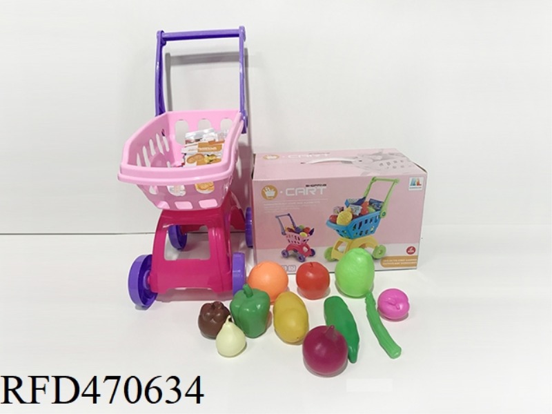 SHOPPING CART WITH VEGETABLES 11PCS